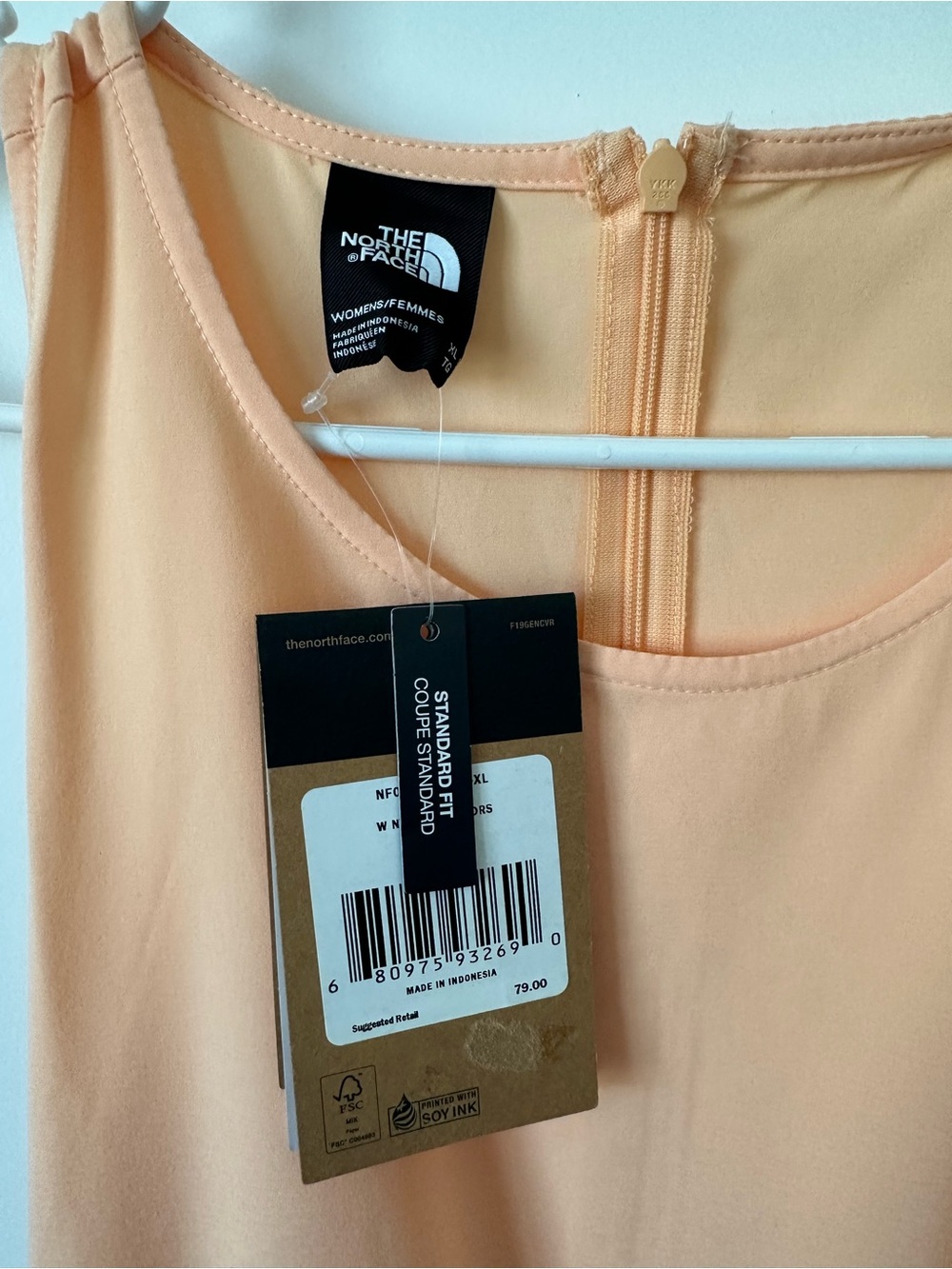 The North Face Peach Sleeveless Zip-Back Top - Picture 2 of 6